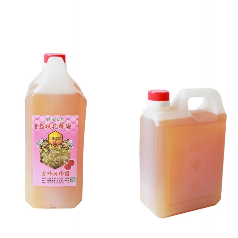 愛蜂坊/玉荷包蜜/純天然荔枝蜜/玉荷包花蜜/塑膠桶裝 1800克